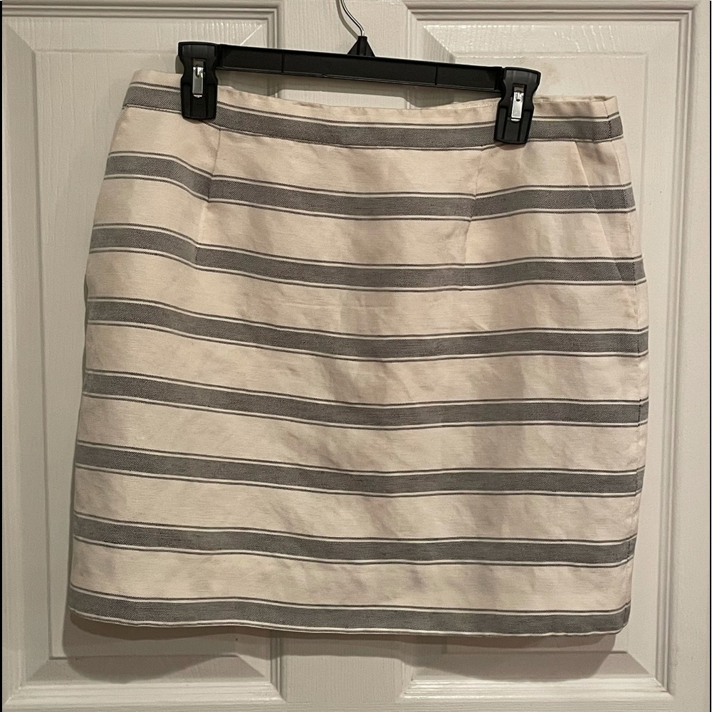 Size 10 J. Crew Striped Salon Mini Skirt